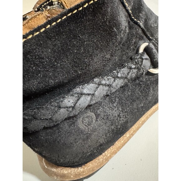 Born Toya Ankle Boots Black Distressed Suede Women’s Size 9.5/41 Comfort - Picture 6 of 9